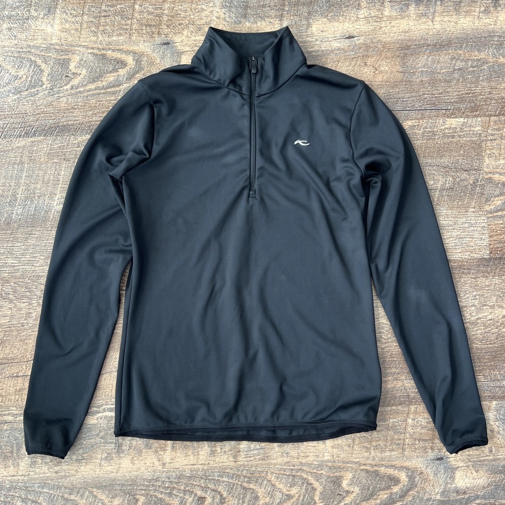 Kjus Ladies Feel Half Zip Pullover Medium Black Lightweight Midlayer Gorpecore